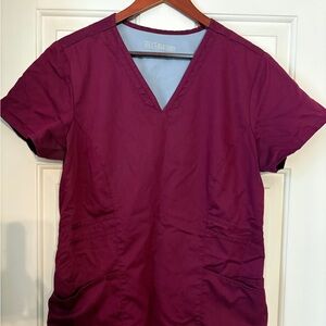 Grey's Anatomy Women's Scrub Top - Burgundy